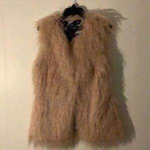 Live a Little faux fuzzy fur Vest - Size Medium